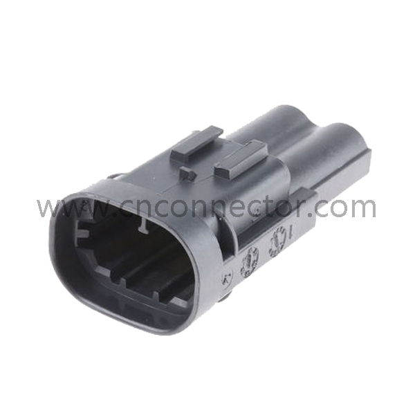 2 pin black male plug electrical waterproof auto connector 1544334-1