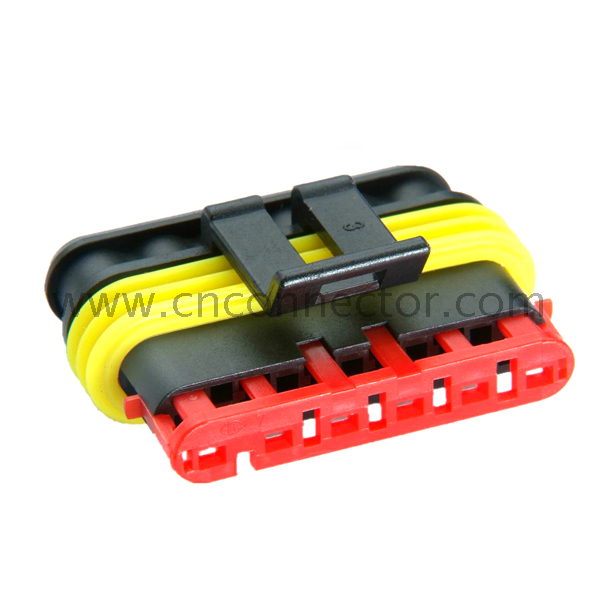 6 pin automotive connector and waterproof car plug with terminals 282090-1
