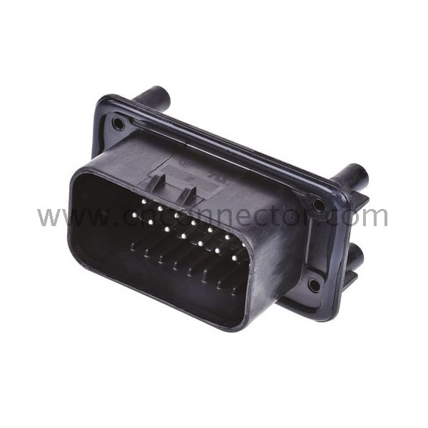 23 Pin Male Black Straight Molded Tin Pins, with flange seal PCB Automotive Connector 776228-1